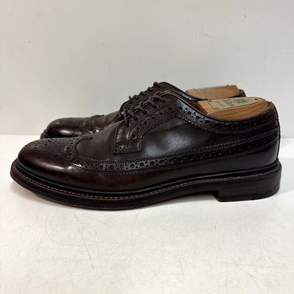 EXCELLENT Grant Stone x J. Crew Ludlow Longwing Wingtip Derby Bench Made 8 D - Picture 3 of 13